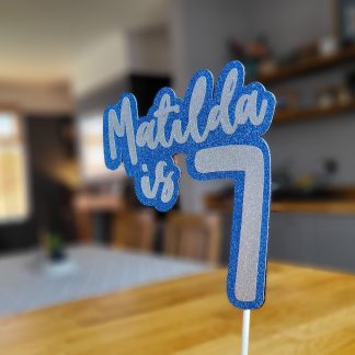Name & Age Custom Cake Topper